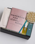 BOXFOX Gift Box filled with Handbook for (Cool) Moms, Le Pen Teal Pen, Mother Mother Belly Oil, HATCH Belly Sheet Mask, and Skön Round Dry Brush