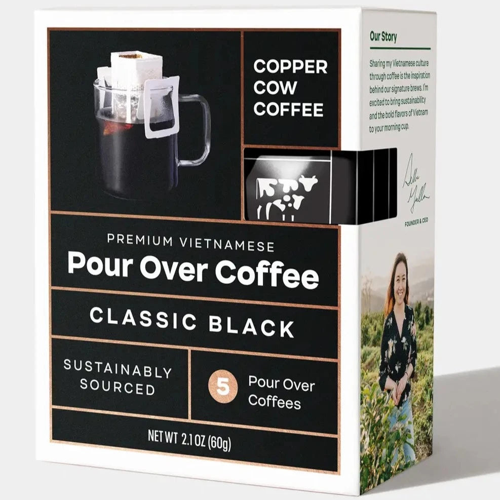 Black Vietnamese Coffee Pour Over Set (5-pack) - BOXFOX