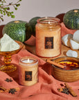 SPICED PUMPKIN LATTE MEDIUM JAR CANDLE in fall scene