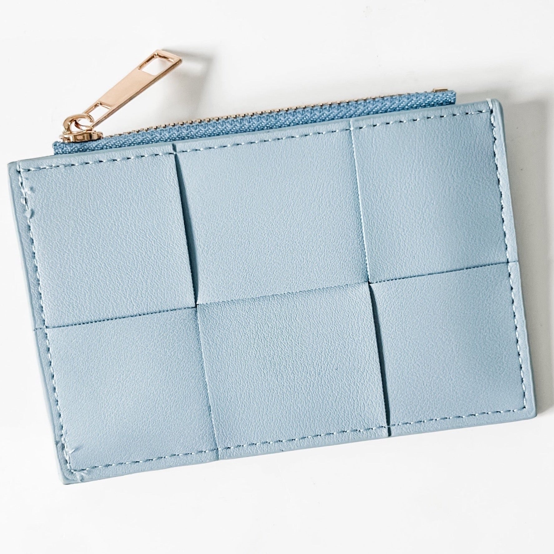 Dusty blue coin purse