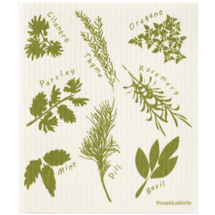 Herbs Swedish Dishcloth - BOXFOX