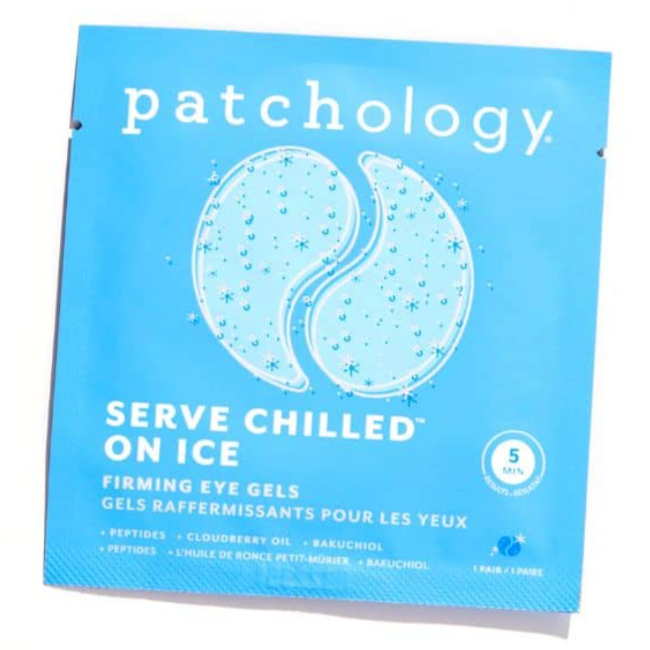 Blue eye patch packaging