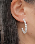 The Audrey Mini Pearl Hoops - BOXFOX