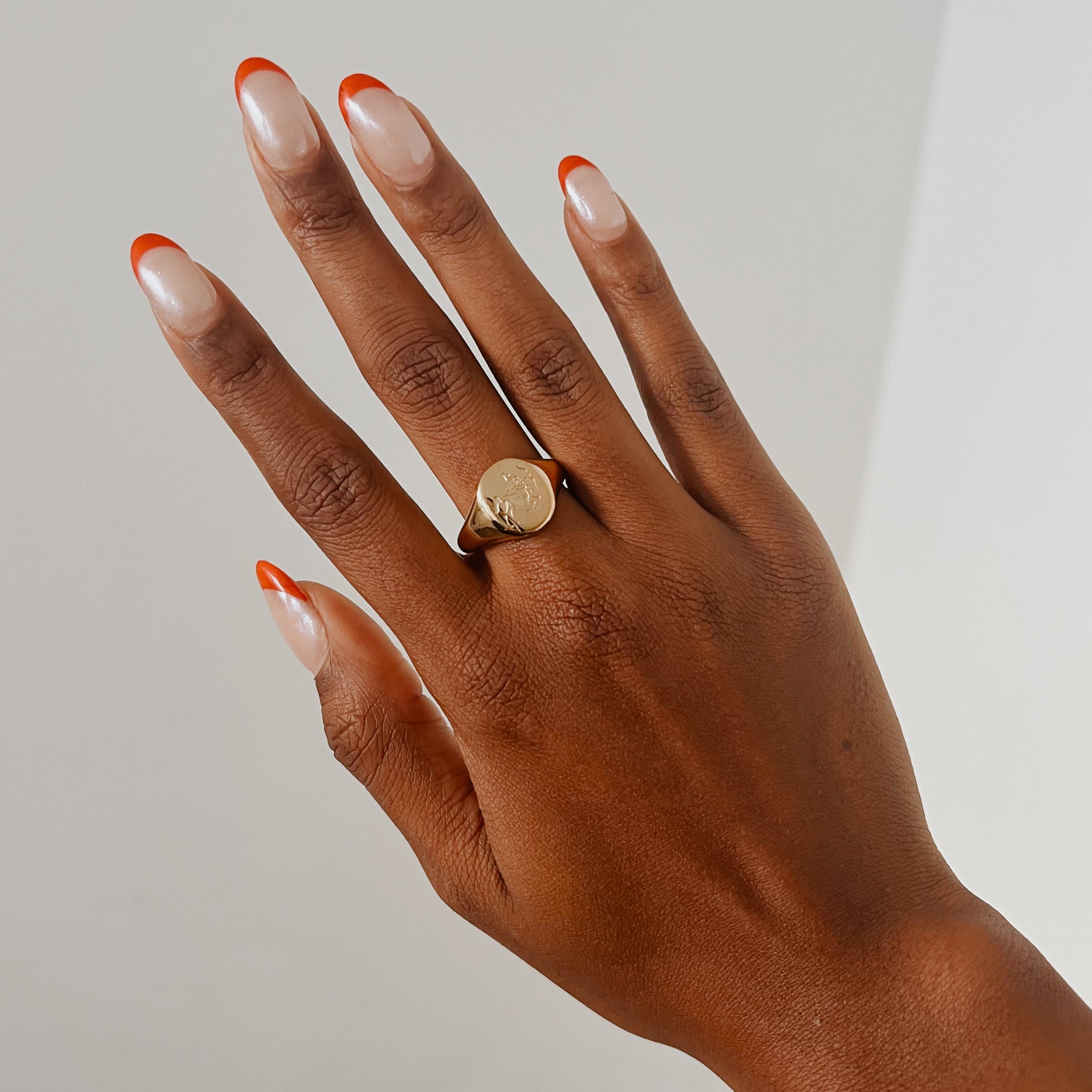 Sagittarius | Gold Plated Engraved Zodiac Ring (Size 8) - BOXFOX